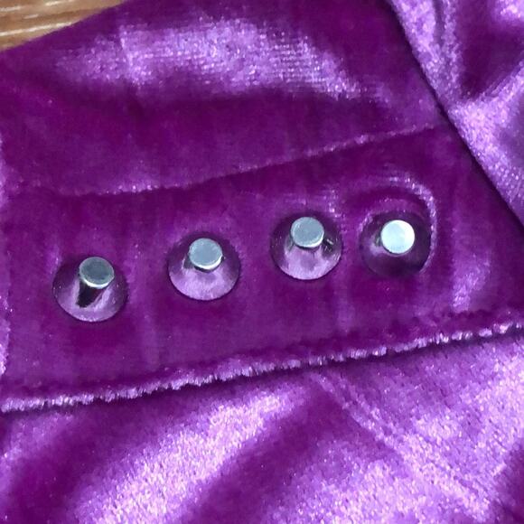 NWOT Ellen Tracy Fuchsia Crushed Velvet Flutter Sleeve Blouse Size Small - Picture 5 of 10